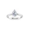 1 Ct Pear Moissanite Solitaire Engagement Ring