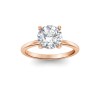 3 Ct Round Lab Diamond Solitaire Engagement Ring