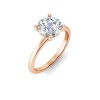 3 Ct Round Lab Diamond Solitaire Engagement Ring