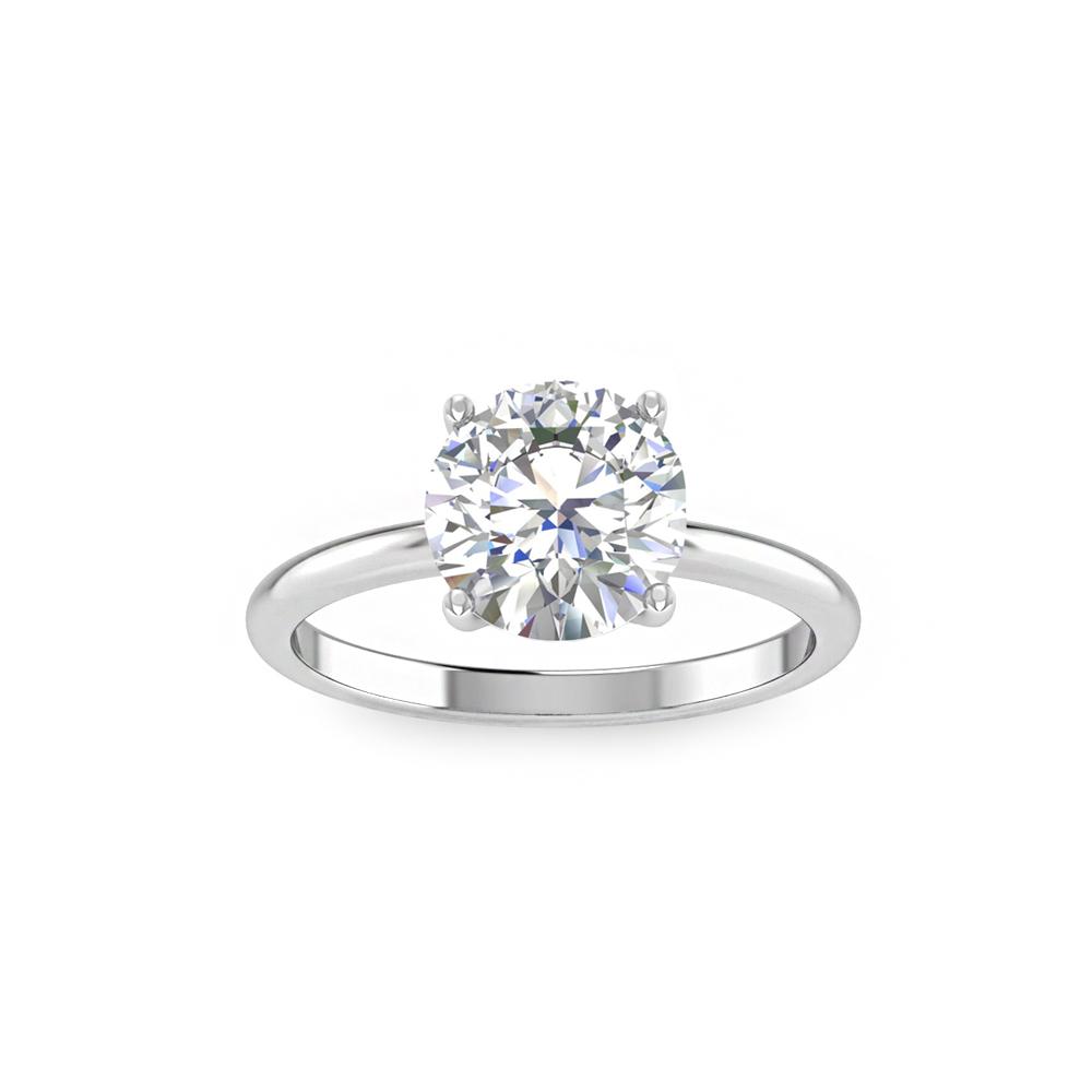 1.5 Ct Round Lab Diamond Solitaire Engagement Ring