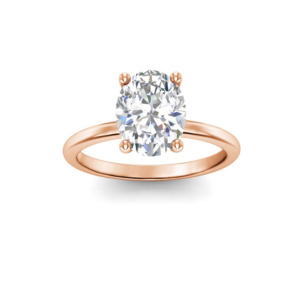 2 Ct Oval Moissanite Solitaire Engagement Ring