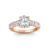 3.5 Ctw Oval Moissanite Classic Seven Stone Engagement Ring