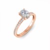 1.33 Ct Elongated Cushion Natural Diamond Surprise Channel Set Hidden Halo Engagement Ring, GIA Certified