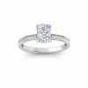 1 Ct Elongated Cushion Lab Diamond & .33 Ctw Diamond Surprise Channel Set Hidden Halo Engagement Ring