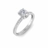 1 Ct Elongated Cushion Lab Diamond & .33 Ctw Diamond Surprise Channel Set Hidden Halo Engagement Ring