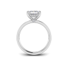 1.33 Ct Princess Natural Diamond Surprise Channel Set Hidden Halo Engagement Ring, GIA Certified