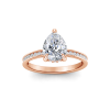 1.33 Ctw Pear CZ Surprise Channel Set Hidden Halo Engagement Ring