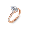 1.33 Ctw Pear CZ Surprise Channel Set Hidden Halo Engagement Ring