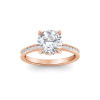 1.83 Ct Round Natural Diamond Surprise Channel Set Hidden Halo Engagement Ring, GIA Certified