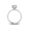 1 Ct Round Lab Diamond & .33 Ctw Diamond Surprise Channel Set Hidden Halo Engagement Ring