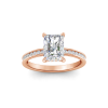 1 Ct Radiant Lab Diamond & .33 Ctw Diamond Surprise Channel Set Hidden Halo Engagement Ring