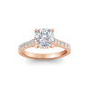 1.42 Ctw Cushion Diamond Gala Hidden Halo Engagement Ring