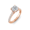 1.42 Ctw Cushion Diamond Gala Hidden Halo Engagement Ring