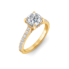 1.92 Ctw Cushion Diamond Gala Hidden Halo Engagement Ring