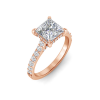 1.92 Ctw Princess CZ Gala Hidden Halo Engagement Ring