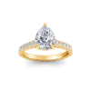 1.42 Ctw Pear Diamond Gala Hidden Halo Engagement Ring