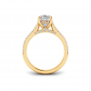 1.42 Ctw Pear Diamond Gala Hidden Halo Engagement Ring