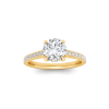 1.42 Ctw Round CZ Gala Hidden Halo Engagement Ring