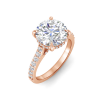 3.42 Ctw Round CZ Gala Hidden Halo Engagement Ring