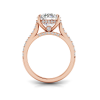 3.42 Ctw Round CZ Gala Hidden Halo Engagement Ring