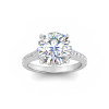 3.42 Ctw Round CZ Gala Hidden Halo Engagement Ring