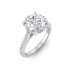 3.42 Ctw Round CZ Gala Hidden Halo Engagement Ring