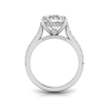 3.42 Ctw Round CZ Gala Hidden Halo Engagement Ring