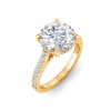 3.42 Ctw Round CZ Gala Hidden Halo Engagement Ring