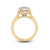 3.42 Ctw Round CZ Gala Hidden Halo Engagement Ring