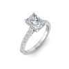 1.92 Ctw Radiant Diamond Gala Hidden Halo Engagement Ring