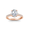 1.42 Ctw Oval CZ Gala Hidden Halo Engagement Ring