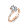 1.42 Ctw Oval CZ Gala Hidden Halo Engagement Ring