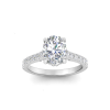 1.42 Ctw Oval Diamond Gala Hidden Halo Engagement Ring