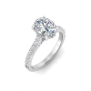 1.42 Ctw Oval Diamond Gala Hidden Halo Engagement Ring