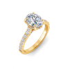 1.92 Ctw Oval CZ Gala Hidden Halo Engagement Ring