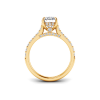 1.92 Ctw Oval CZ Gala Hidden Halo Engagement Ring