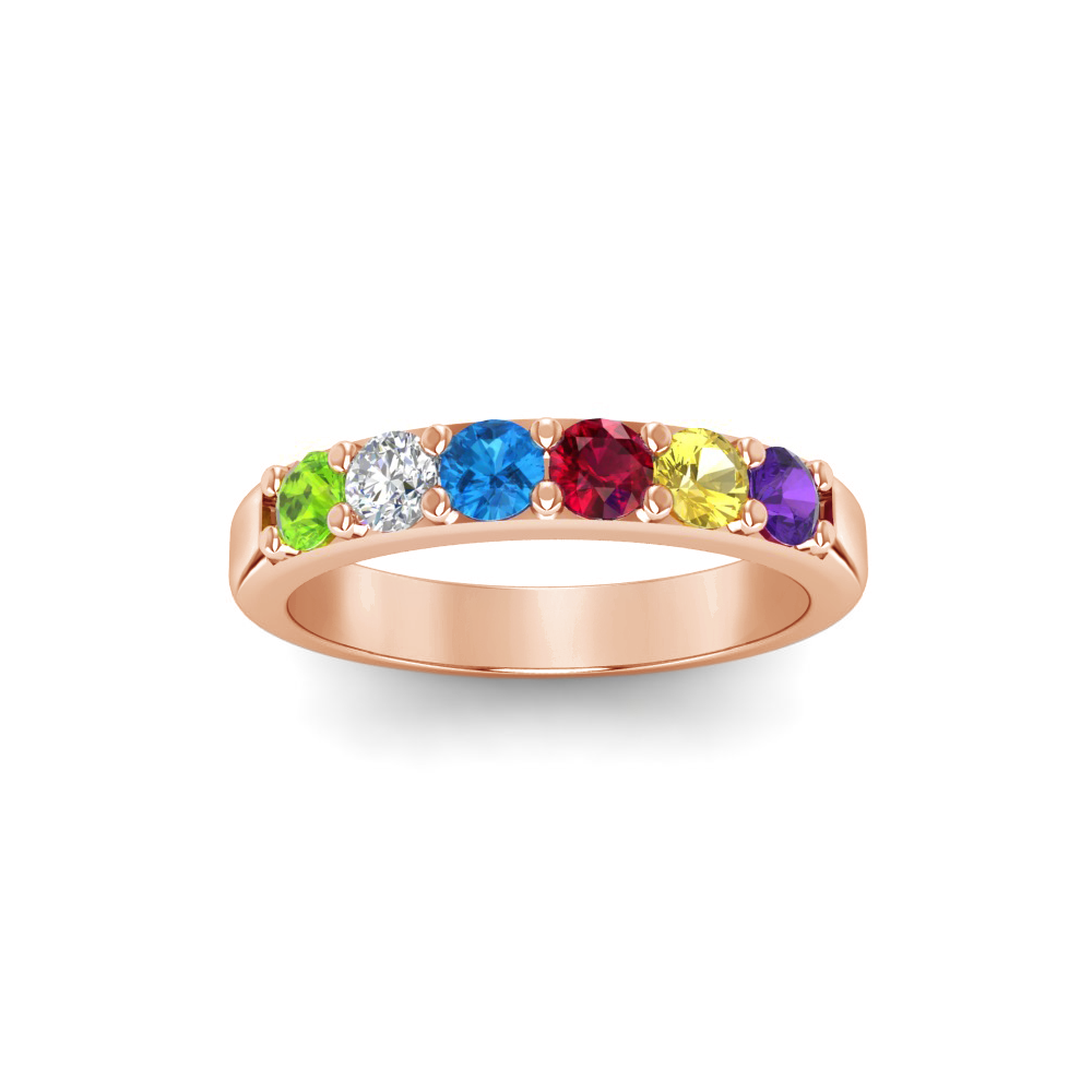 6 Stone Birthstone Ring