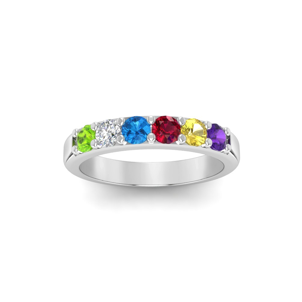 6 Stone Birthstone Ring