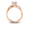 1.66 Ctw Cushion Diamond & Marquise Vine Engagement Ring