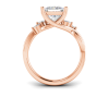 1.66 Ctw Princess CZ Vine Engagement Ring