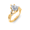 1.16 Ctw Pear Diamond & Marquise Vine Engagement Ring