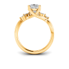 1.16 Ctw Pear Diamond & Marquise Vine Engagement Ring