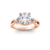 2.16 Ctw Round CZ & Marquise Vine Engagement Ring