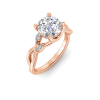 2.16 Ctw Round CZ & Marquise Vine Engagement Ring