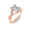 1.16 Ctw Radiant Diamond & Marquise Vine Engagement Ring