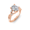 1.16 Ctw Oval CZ Vine Engagement Ring