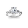 2.16 Ctw Oval Diamond & Marquise Vine Engagement Ring