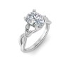 2.16 Ctw Oval Diamond & Marquise Vine Engagement Ring