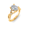 1.66 Ctw Oval Diamond & Marquise Vine Engagement Ring