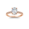 2.28 Ctw Oval CZ Milgrain Bezel Hidden Halo Engagement Ring